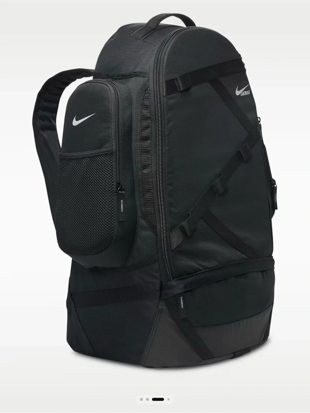 Nike Game Day Lacrosse Backpack Large 68L Black Gear Bag Stick Holder BPGD-010